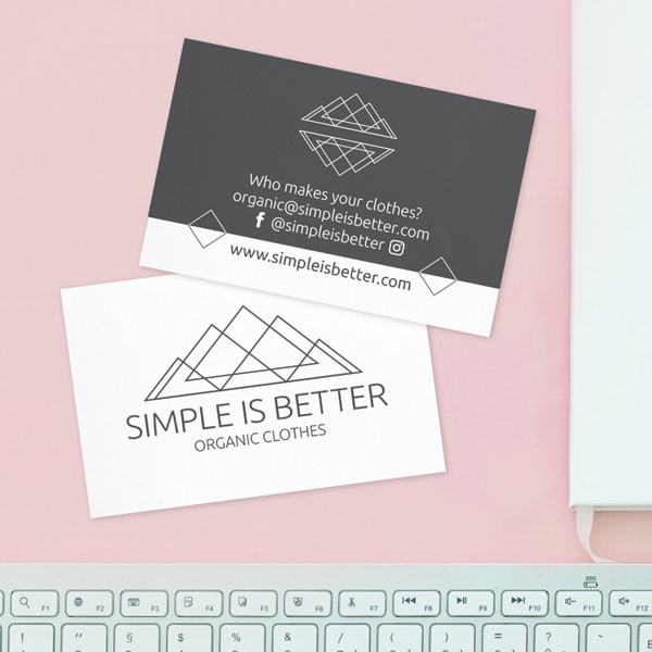 Custom printable business card "Mountain"