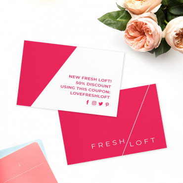 Custom printable business card "Simple color block"