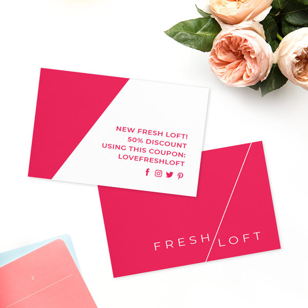 Custom printable business card "Simple color block"