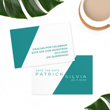 Custom printable business card "Simple color block"