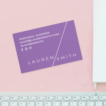 Custom printable business card "Simple color block"
