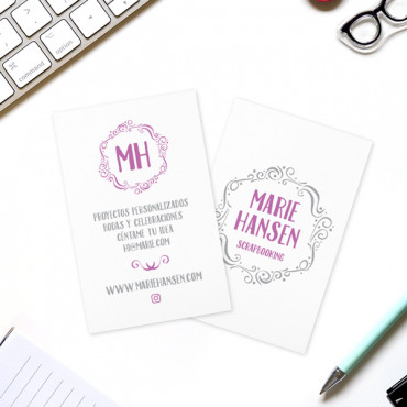 Custom printable business card "Vintage romantic"