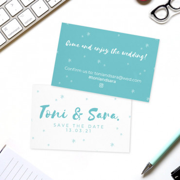Custom printable business card "Lettering"