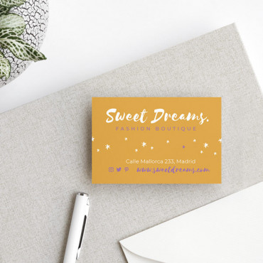 Custom printable business card "Lettering"