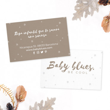 Custom printable business card "Lettering"