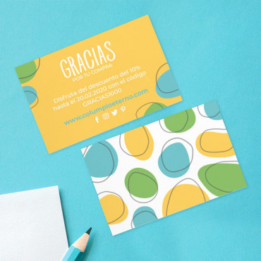 Custom printable business card "Happy Colors"