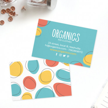 Custom printable business card "Happy Colors"