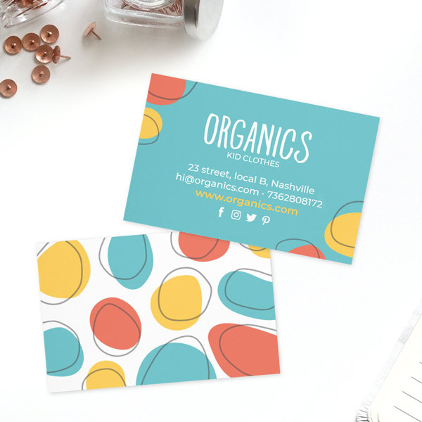 Custom printable business card "Happy Colors"