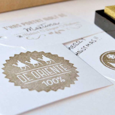 Christmas stamp "De Oriente" in Spanish. Share the joy of Christmas with beautiful, handmade gifts!