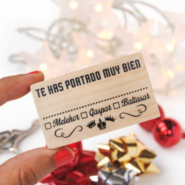 Holiday rubber stamp Reyes Magos - Te has portado muy bien in Spanish