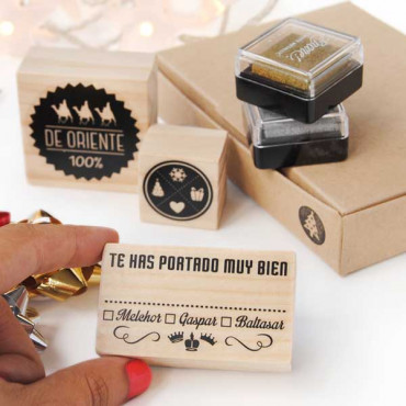 Christmas rubber in Spanish stamp Reyes Magos - Te has portado muy bien