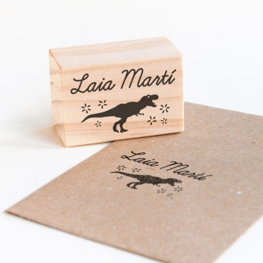 Custom name stamp T-Rex for clothing marker