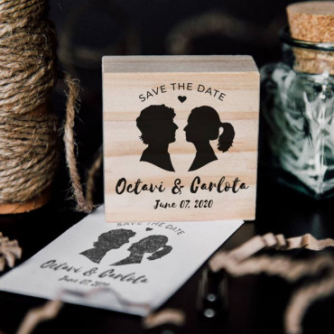 Wedding custom stamp Neverland Silhouettes