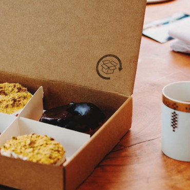 ecological recyclable package icon stamp by biterswit