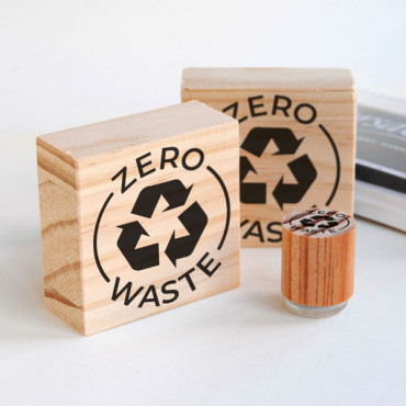 zero waste rubber stamp for recycled packaging biterswit