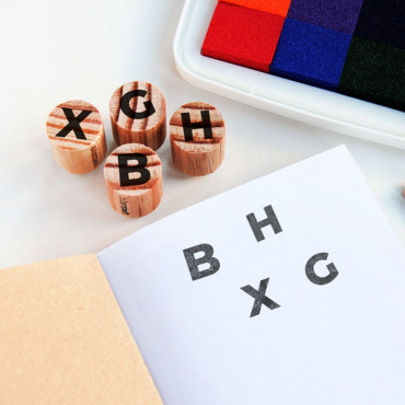 initial mini rubber stamp