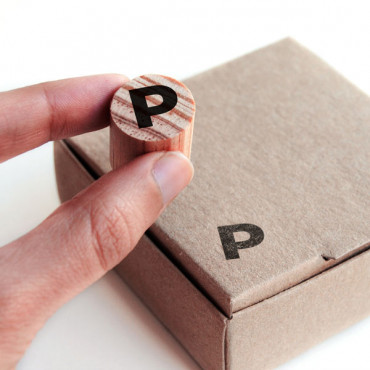 mini inicial letter rubber stamp biterswit
