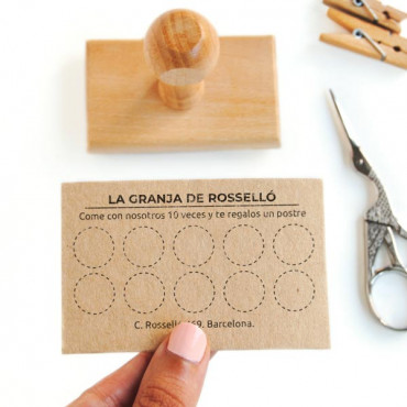 Personalized stamp for stamp your own Loyalty Card Templates with minimal style