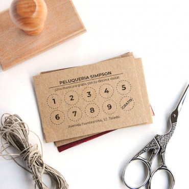 hand-printing your own loyalty cards with a custom stamp by biterswit