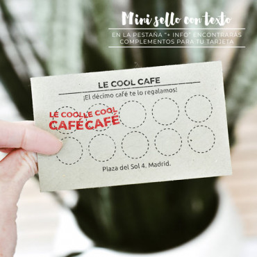 Mini loyalty stamps are not included you can find them at our website :) Check the +INFO tab to find some options.