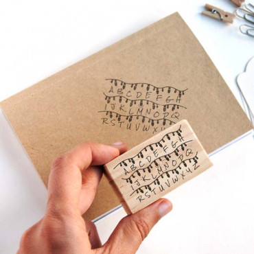 Alphabet rubber stamp Light Bulbs