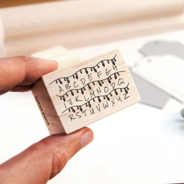 Alphabet rubber stamp Light Bulbs