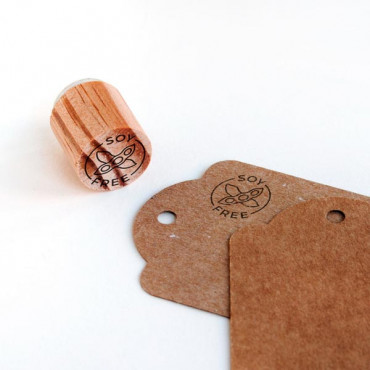 Soy bean intolerance icon stamp, minimal yet clear stamp features a simple soy bean icon