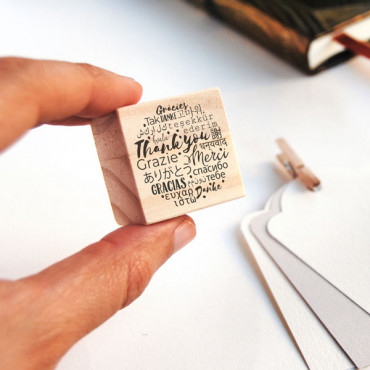 Multilingual Thank You Stamp.