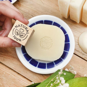 Stamp for cold process soaps "100% Natural"