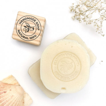 soap stamp with natural and handmade text by biterswit
