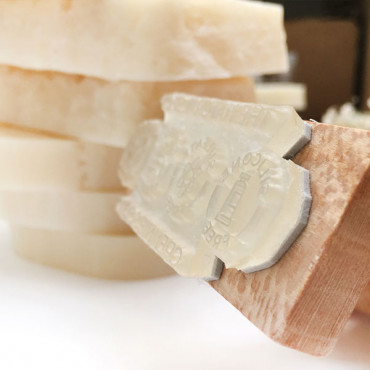 Custom soap stamp Natural Cosmetics Icons.