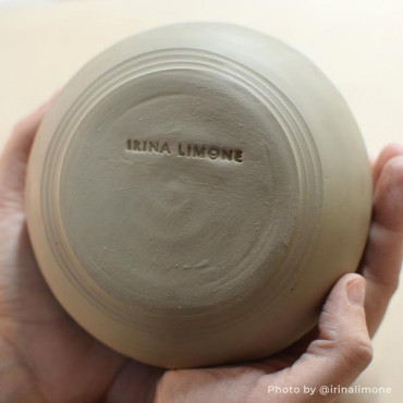 Bowl de cerámica marcado con sello de cerámica biterswit