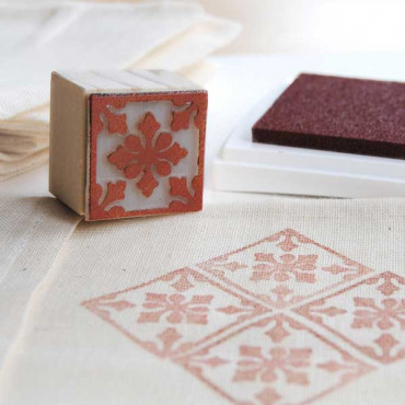 VersaCraft Chocolate Ink printed on fabric
