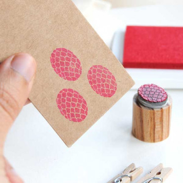 VersaCraft Poppy Red Ink printed on kraft