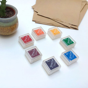 Pack 7 mini ink pads...