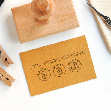 Custom Stamp label Ingredients and Allergens. Stamp your way to organized pantry bins