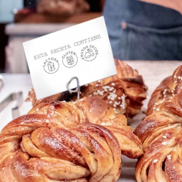 Custom Stamp label Ingredients and Allergens. Create personalized labels for your homemade goods or baked treats