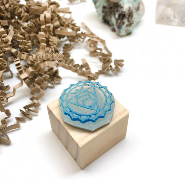stamp Throat Chakra Stamp - Vishuddha classic design.