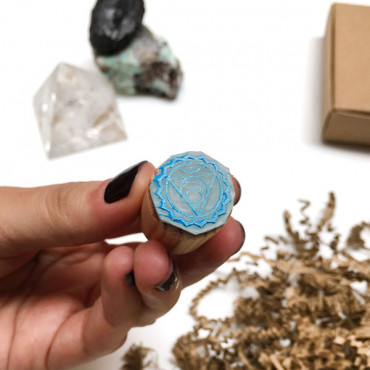 stamp Throat Chakra Stamp - Vishuddha classic design.