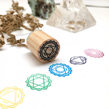 stamp Throat Chakra Stamp - Vishuddha with Minimalistic design. create chakra-themed stationery