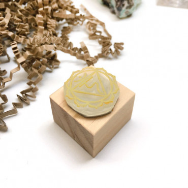 stamp Solar Plexus Chakra Stamp - Manipura Classic Design. handmade greeting cards, gift tags, or wall art.