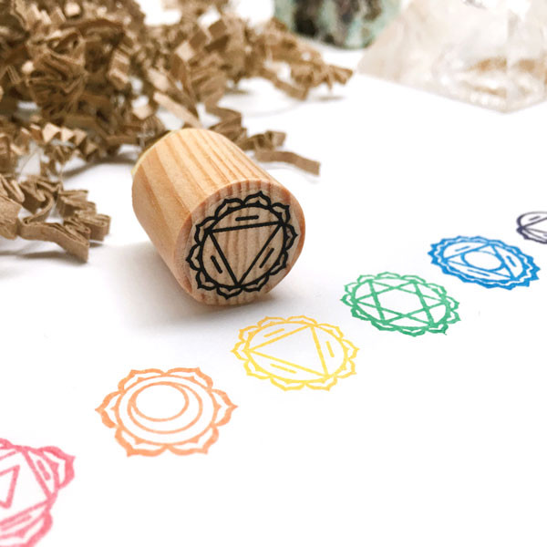stamp Solar Plexus Chakra Stamp - Manipura. holistic wellness practitioner