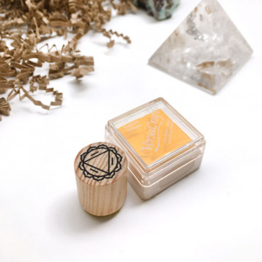 stamp Solar Plexus Chakra Stamp - Manipura for yoga teacher, Reiki healers