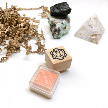 stamp Sacral Chakra Stamp - Svadhisthana with Classic design. for yoga teachers, Reiki practitioners,