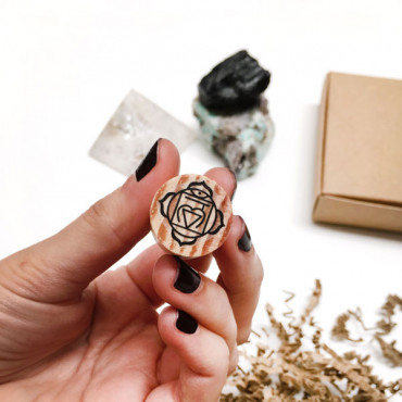 Root Chakra Stamp - Muladhara with Classic design. Design affirmation cards to help your clients or students