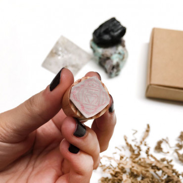 Root Chakra Stamp - Muladhara with Classic design. Stamp it onto gift tags or stationery