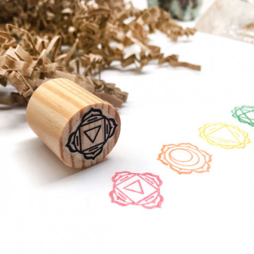 Root Chakra Stamp - Muladhara with Simple design. yoga teachers to use on class handouts