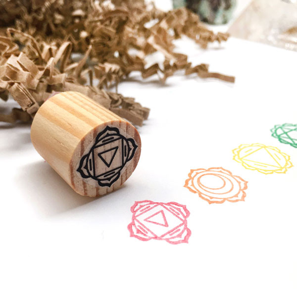 Root Chakra Stamp - Muladhara with Simple design. yoga teachers to use on class handouts