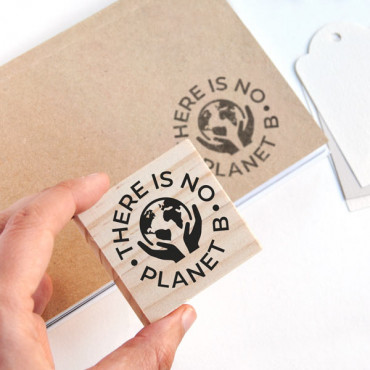 rubber stamp Stamp There is no planet B for sustainable packaging.