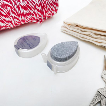 Brilliance Starlite Silver mini Stamp Pad for Paper